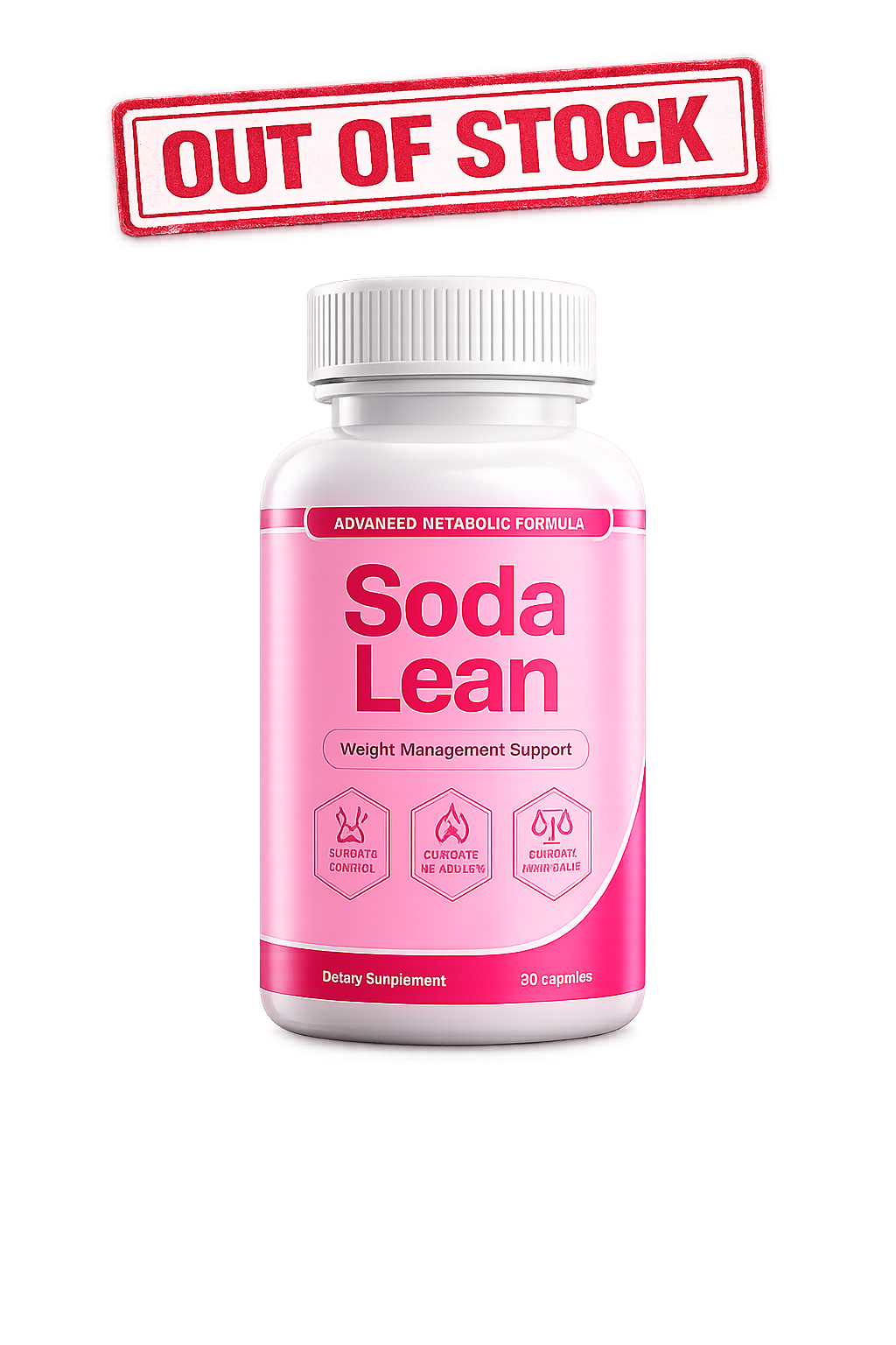SodaLean® Deep Rose capsule bottle