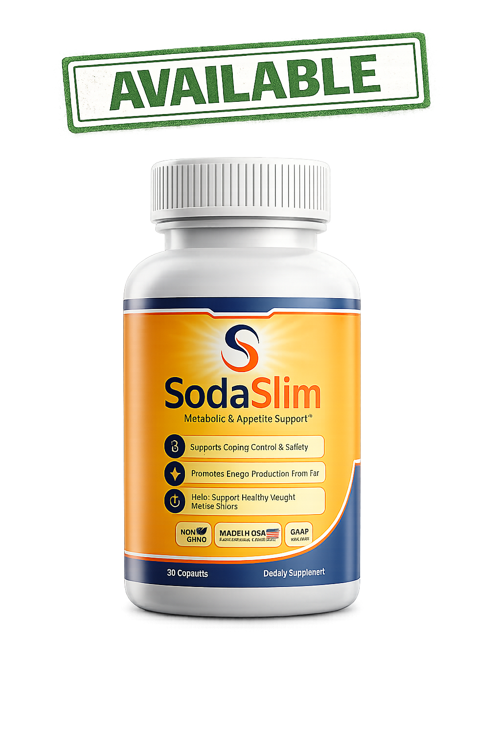 SodaSlim® Burnt Orange capsule bottle